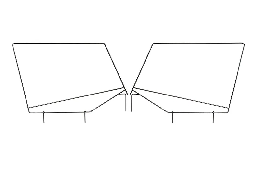 15422101 – MASTERTOP Soft Top Door Frame, Upper Half Powder Coated Black Set Of 2
